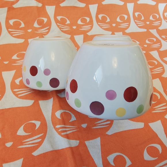 Pampered Chef Simple Additions 3 bowl condiment, candy, nuts holder. Polka dot! - Picture 5 of 8